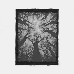 Scary Dark Forest Grunge Trees Halloween Gothic Ar Fleece Blanket