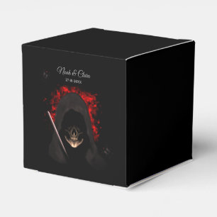 Scary dark moody gothic skull creepy halloween favour box
