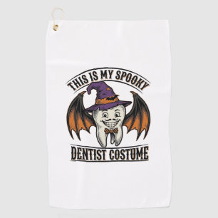Scary Dentist Costume Halloween Dental Shirt Art_1 Golf Towel