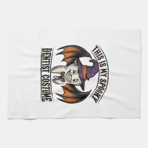 Scary Dentist Costume Halloween Dental Shirt Art_1 Tea Towel