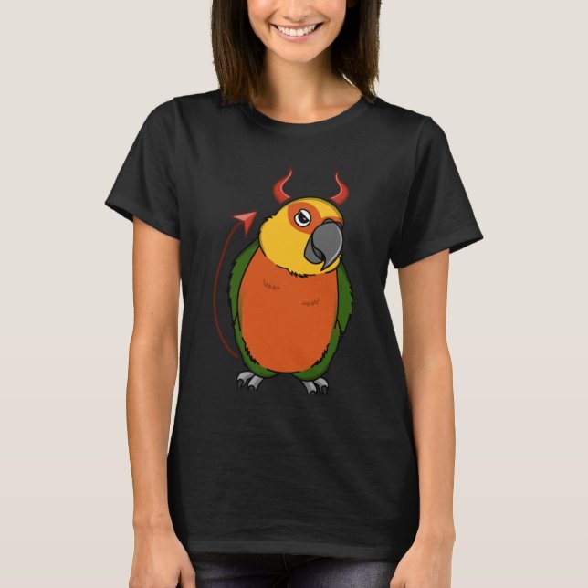Scary Devil Costume Parrot I Jenday Conure T-Shirt (Front)