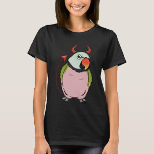 Scary Devil Costume Parrot I Moustache Parakeet T-Shirt