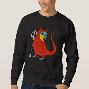 Scary Devil Costume Parrot I Orange-winged Amazon Sweatshirt