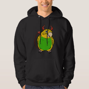 Scary Devil Costume Parrot I Yellow Budgie Budgeri Hoodie
