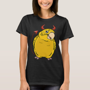 Scary Devil Costume Parrot I Yellow Lutino Budgie  T-Shirt
