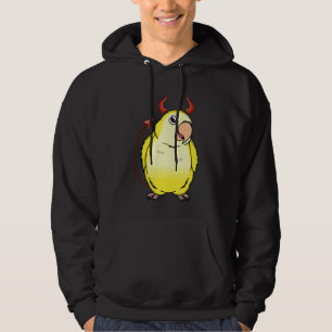 Scary Devil Costume Parrot I Yellow Lutino Monk Pa Hoodie