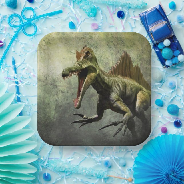 Scary Dinosaur Paper Plate (Party)