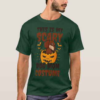 Scary Dog Costume Design Halloween Dog T-Shirt