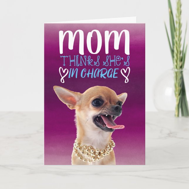 Scary Dog Personalised Mother's Day Card (Front)
