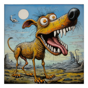Scary dog poster