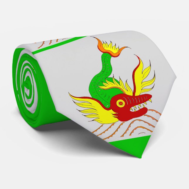  scary dragon print tie (Rolled)