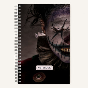 Scary Evil Clown Horror Notebook