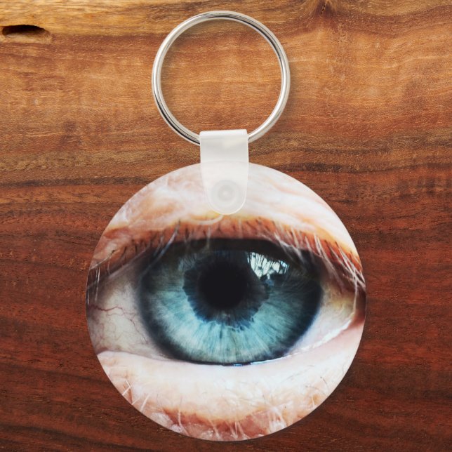 Scary Eyeball & Halloween Blue Eye /spooky zombie Key Ring (Front)