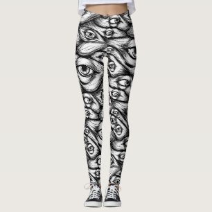 Scary Eyes Halloween Leggings
