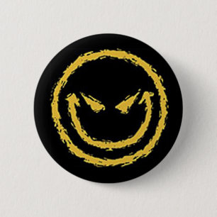 scary face 6 cm round badge