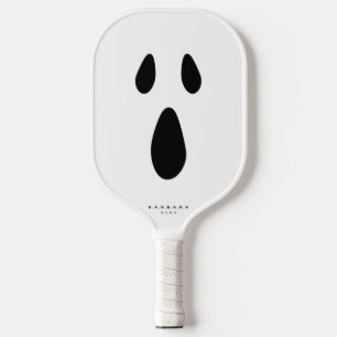 Scary Face Boo Ghost Funny Stylish Halloween Pickleball Paddle