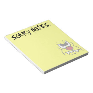 Scary Face Grumpey Notepad