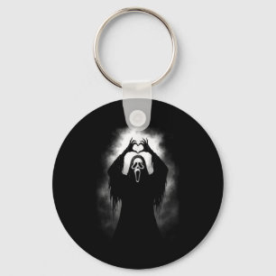 Scary Face Horror Creepy Ghost Heart Hands Hallowe Key Ring