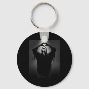 Scary Face Horror Ghost Heart Hands Creepy Hallowe Key Ring
