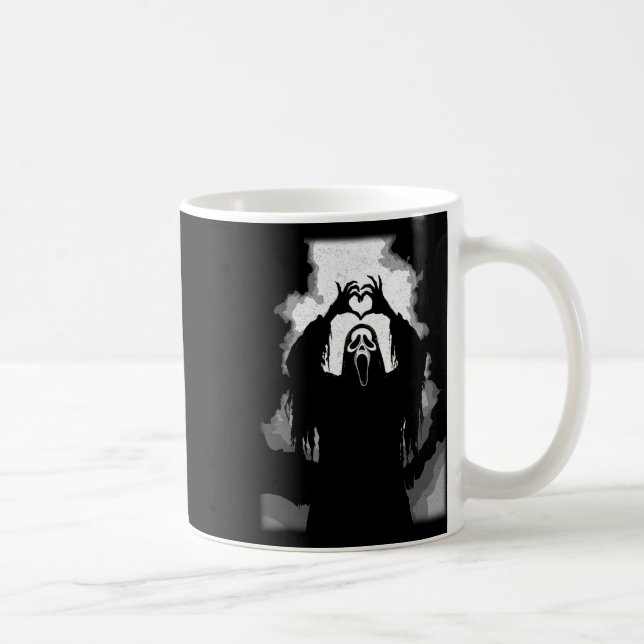Scary Face Horror Poster Halloween  Coffee Mug (Right)