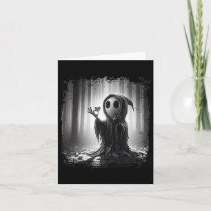 Scary Face Horror Poster Halloween Ghost Heart Sha Card