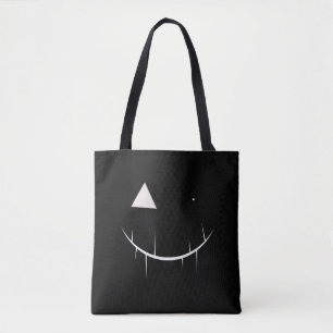 Scary Face Tote Bag (Black)