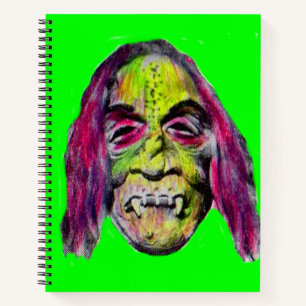 scary fiendish horror monster  notebook