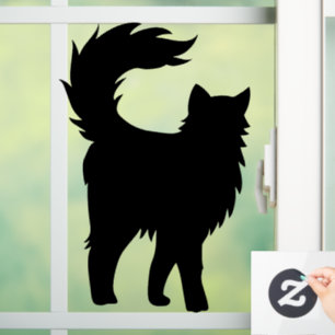 Scary Fluffy Halloween Black Cat