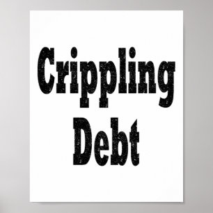 Scary Funny Crippling Debt Halloween Costume Poster
