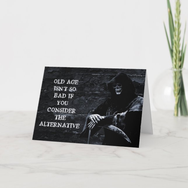 Scary Funny Grim Reaper Birthday Card (Front)