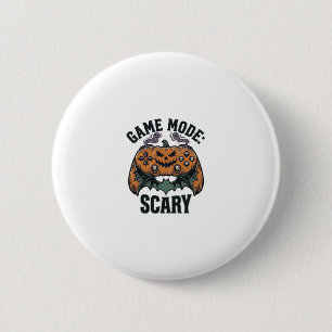 Scary Gamer Shirt Vintage Halloween Controller Art 6 Cm Round Badge