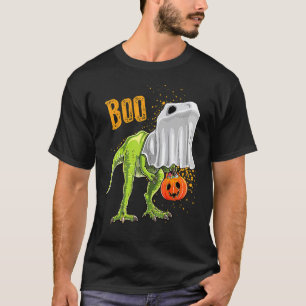 Scary Ghost Dinosaurs Boo Halloween Costume Pumpki T-Shirt