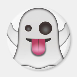 Scary Ghost Emoji Cool Fun Magnet