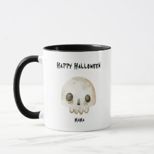 Scary Ghost Skeleton Happy Halloween Mama Mug