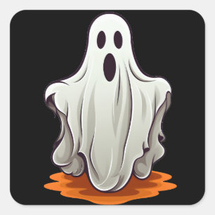 Scary Ghost Square Sticker