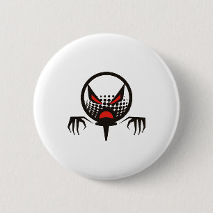 Scary Golf Halloween group graveyard 6 Cm Round Badge