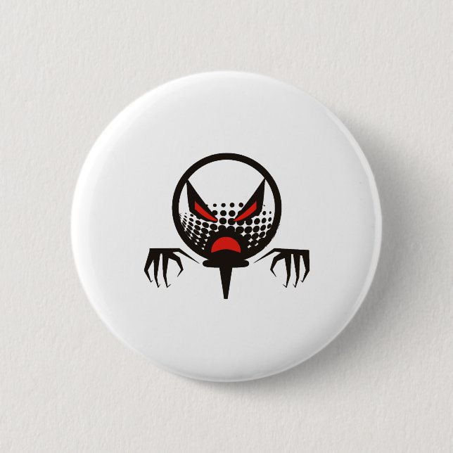 Scary Golf Halloween group graveyard 6 Cm Round Badge (Front)