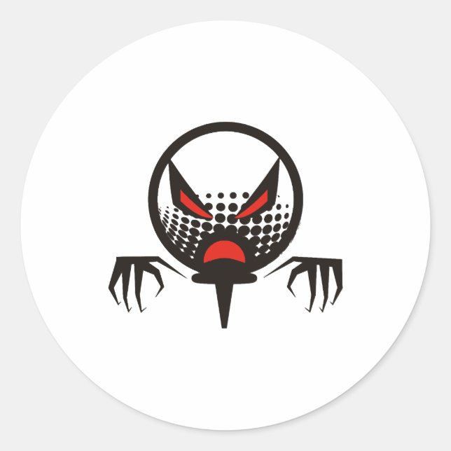 Scary Golf Halloween group graveyard Classic Round Sticker (Front)