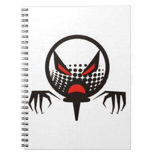 Scary Golf Halloween group graveyard Notebook