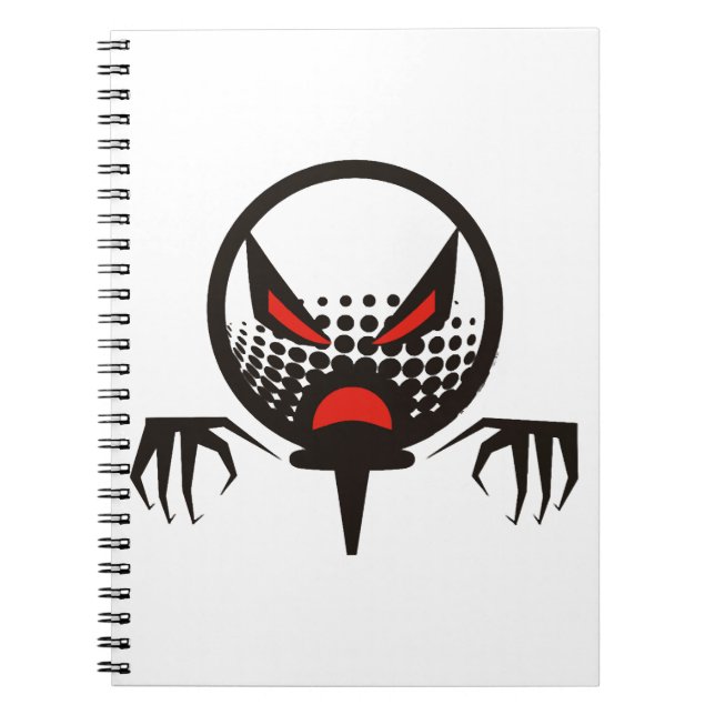 Scary Golf Halloween group graveyard Notebook (Front)
