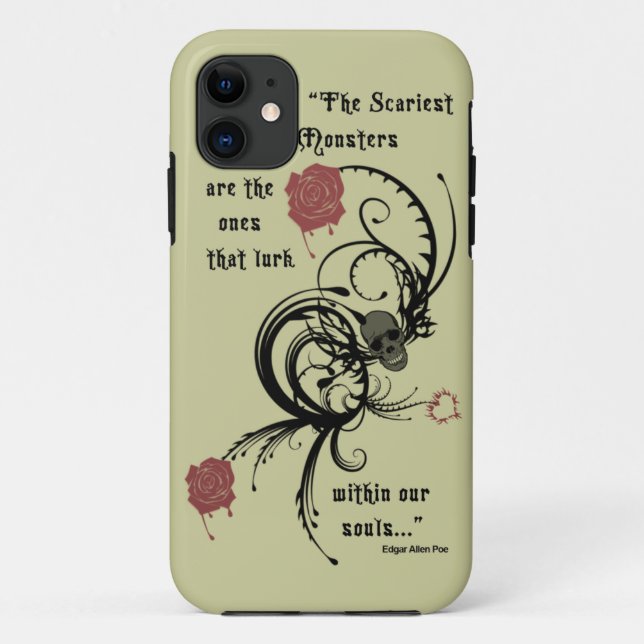 Scary Gothic Edgar Allen Poe Quote iPhone 5 Case (Back)
