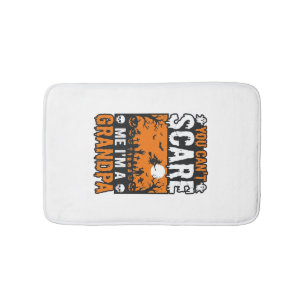 Scary Grandpa Vintage Halloween Shirt Design_1 Bath Mat