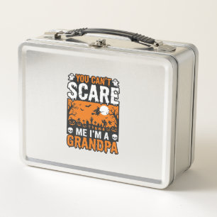 Scary Grandpa Vintage Halloween Shirt Design_1 Metal Lunch Box