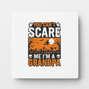 Scary Grandpa Vintage Halloween Shirt Design_1 Plaque