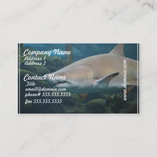 Scary Great White Shark Business Card