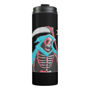 Scary Grim Reaper Halloween Costume Thermal Tumbler