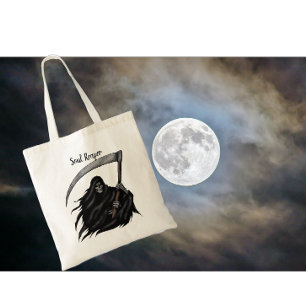 Scary Grim Reaper Halloween Tote Bag