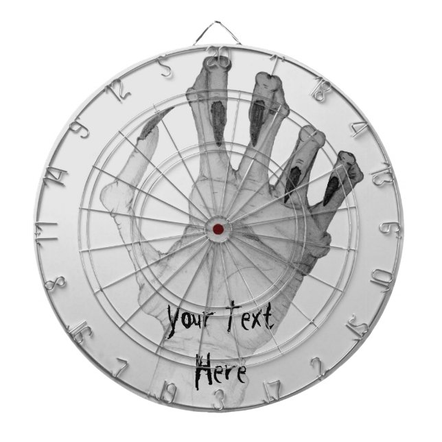 Scary gruesome gnarled monster hand dartboard (Front)