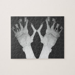 Scary gruesome gnarled monster hands jigsaw puzzle