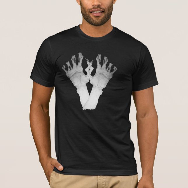 Scary gruesome monster hand with long nails T-Shirt (Front)